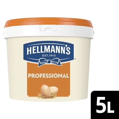 Hellmann’s Professional mayo 5L bucket - Professional mayo designed by chefs for professional kitchens and for maximum stability in all applications